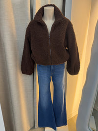 BY FRANKIE / CHOCLATE TEDDY FLEECE JACKET / 778-2