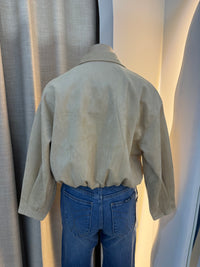 BY FRANKIE / BEIGE FAUX SUEDE BOMBER JACKET / 796-2