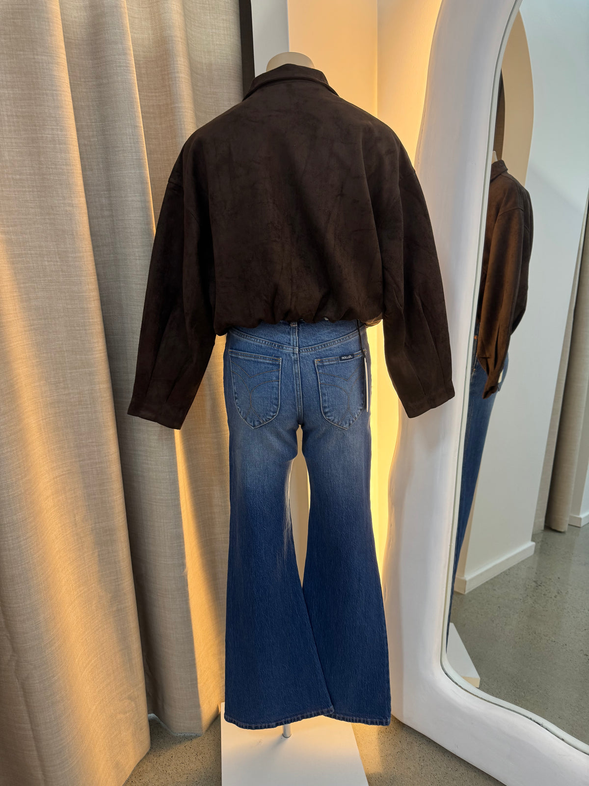 BY FRANKIE / CHOC FAUX SUEDE BOMBER JACKET / 796-3