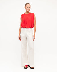 WHITE CLOSET / BUBBLE HEM TOP / TF11518