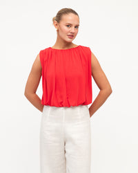 WHITE CLOSET / BUBBLE HEM TOP / TF11518
