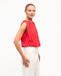 WHITE CLOSET / BUBBLE HEM TOP / TF11518