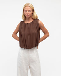 WHITE CLOSET / BUBBLE HEM TOP / TF11518