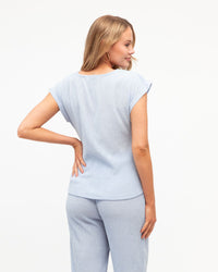 EBBY & I / SOFT TEXTURE BUBBLE TIE TOP / VV12224