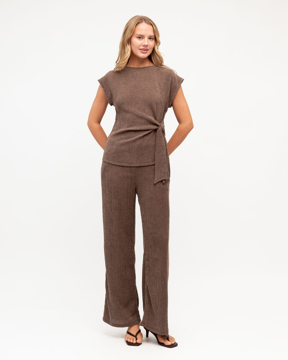 EBBY & I / SOFT TEXTURE BUBBLE PANTS / VV12225