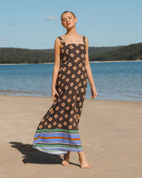 WHITE CLOSET / RESORT GEO MAXI DRESS / TFE12145