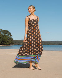 WHITE CLOSET / RESORT GEO MAXI DRESS / TFE12145