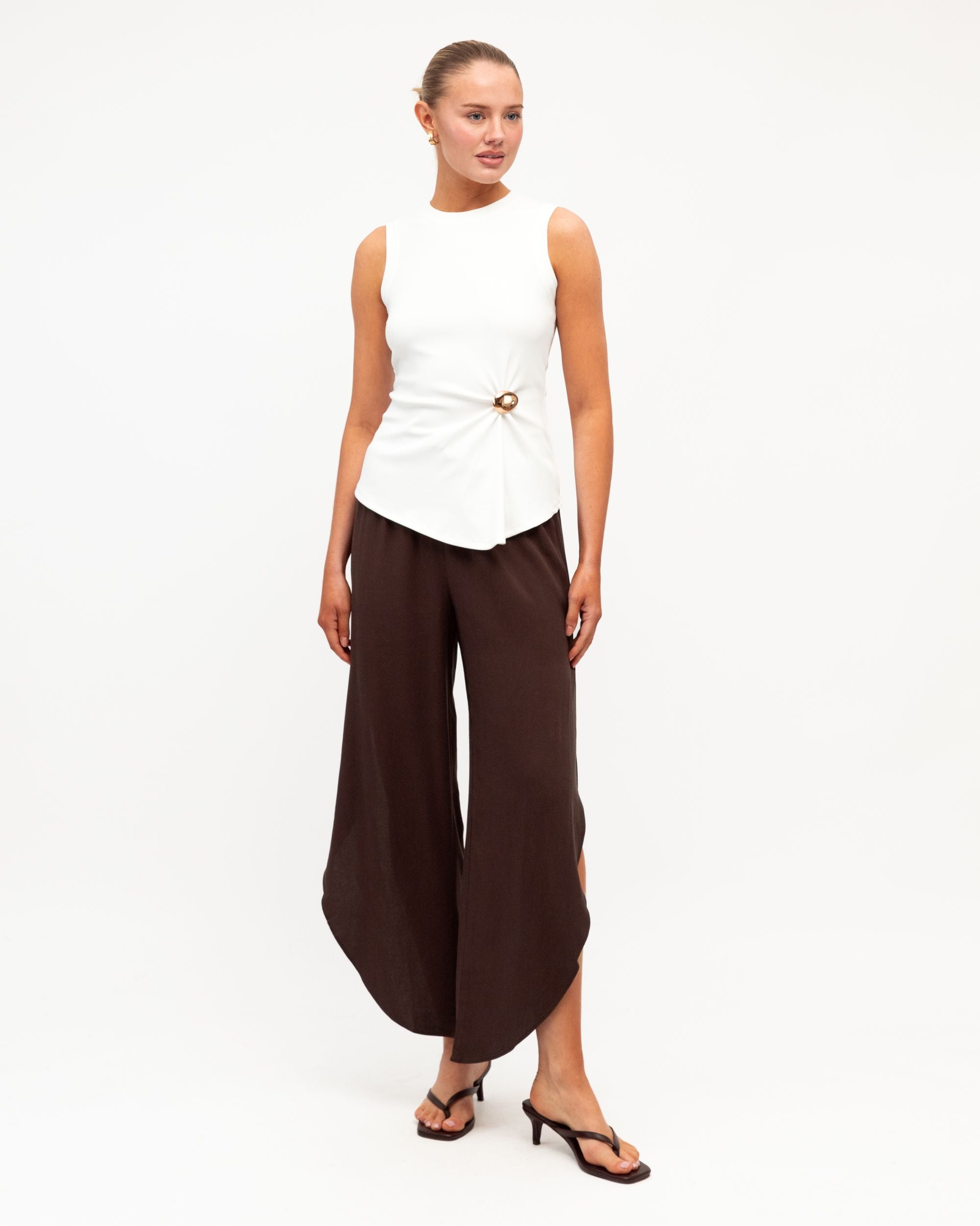 WHITE CLOSET / BRIE PANTS / CHOCOLATE / TF12004