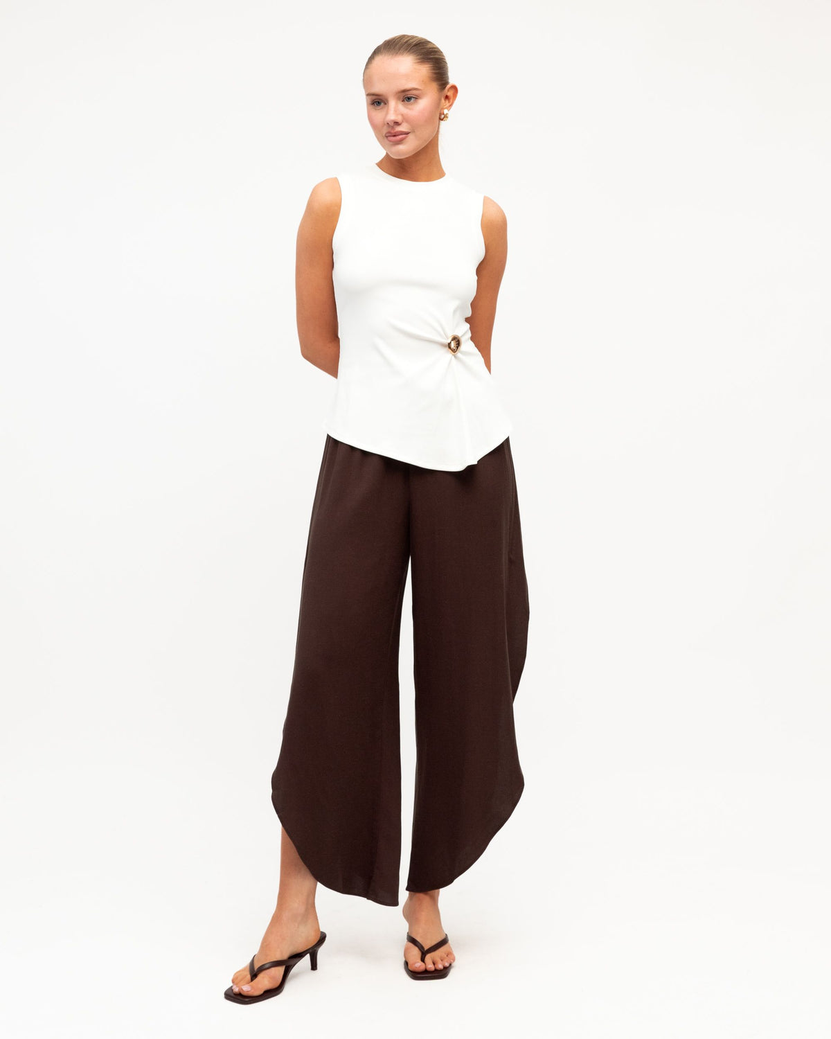 WHITE CLOSET / BRIE PANTS / CHOCOLATE / TF12004