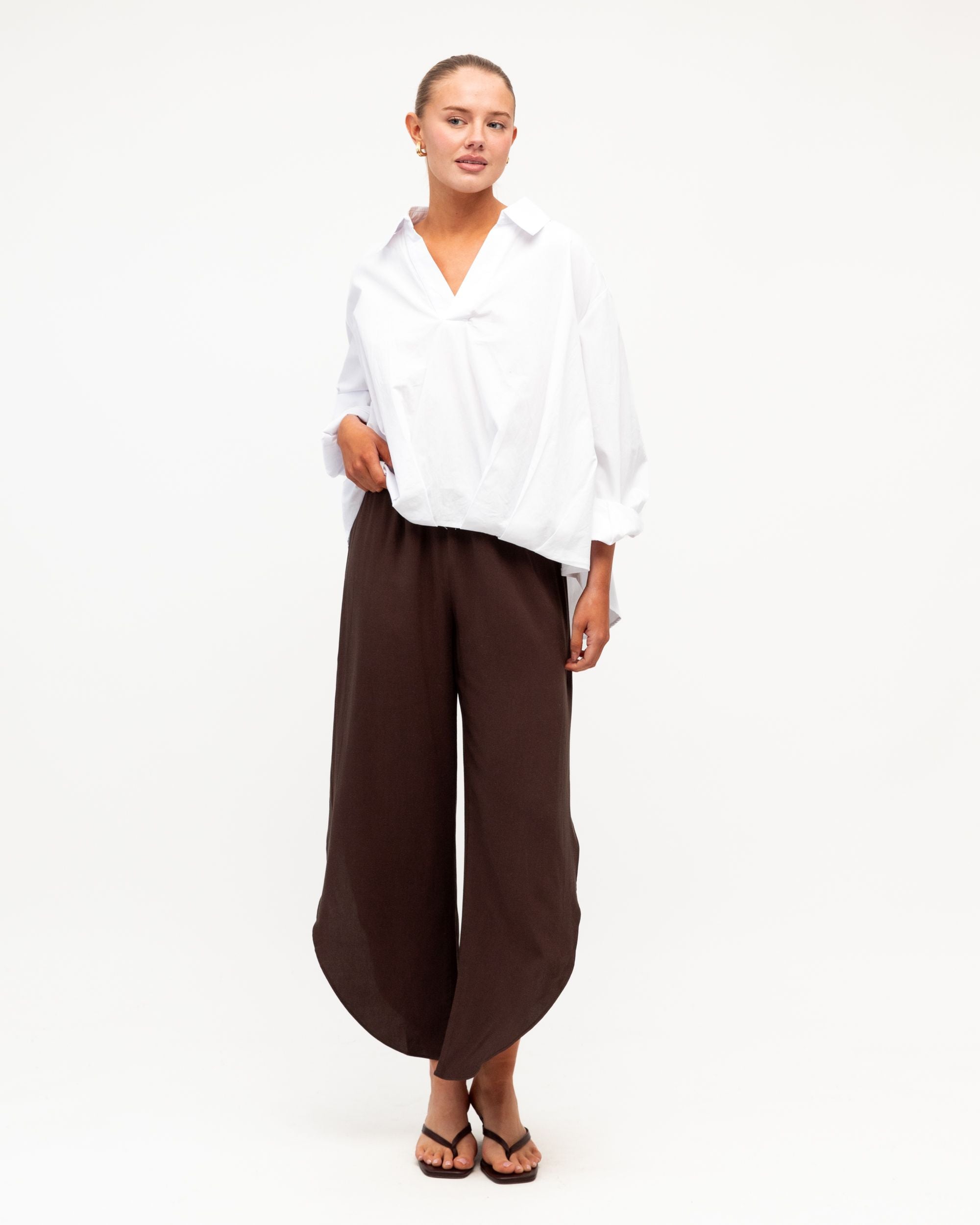 WHITE CLOSET / BRIE PANTS / CHOCOLATE / TF12004