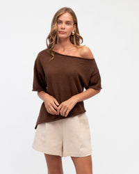 WHITE CLOSET / ASHY BOUNCE TOP / CHOCOLATE / TF10964