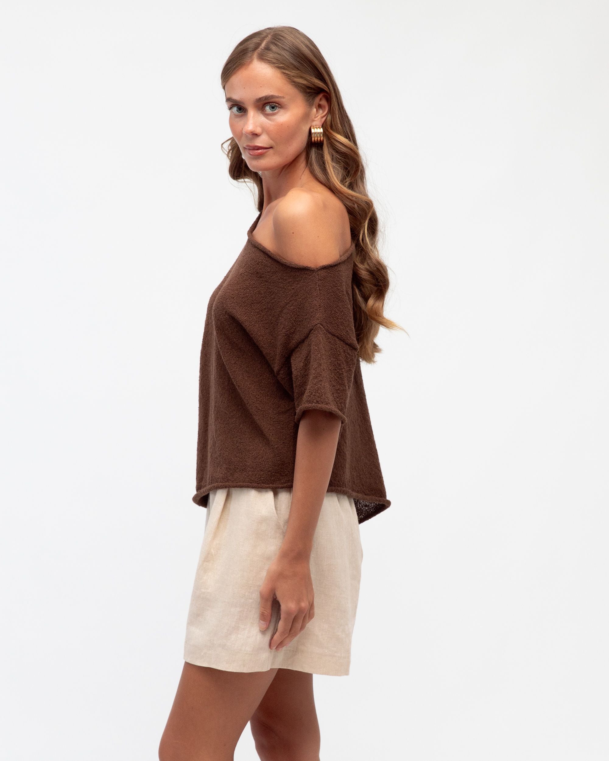 WHITE CLOSET / ASHY BOUNCE TOP / CHOCOLATE / TF10964