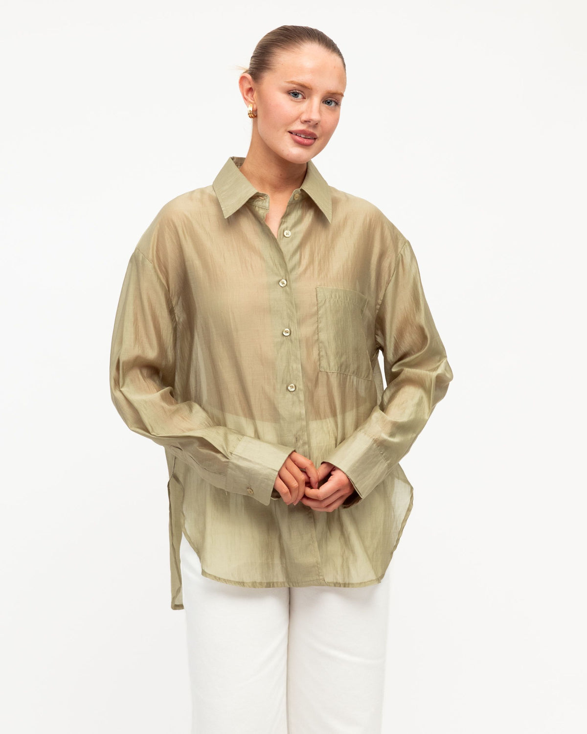 WHITE CLOSET / SHEER SHIRT / TF10475-16