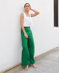 WHITE CLOSET / SPRING GREEN LINEN PANTS / TFL7581-58