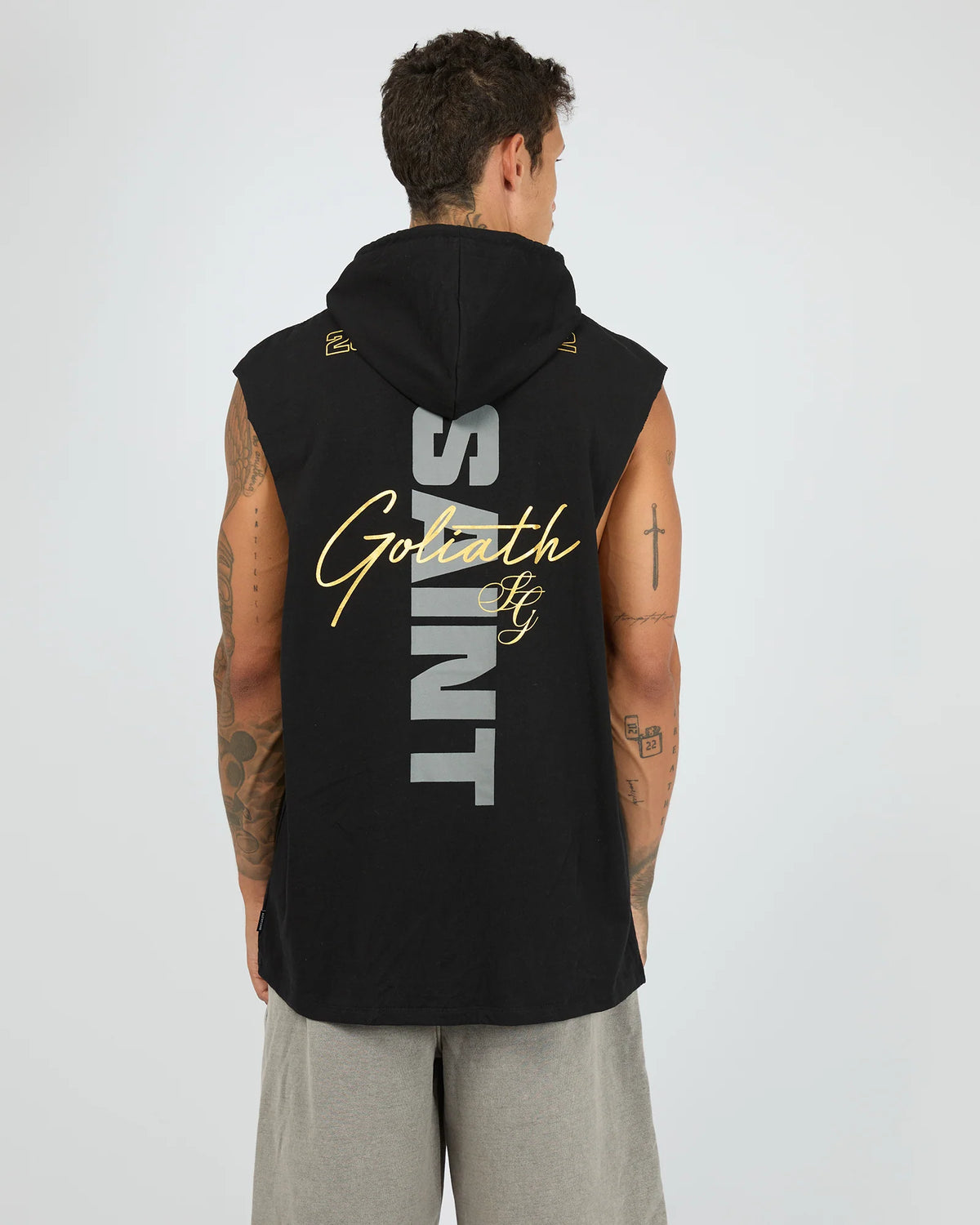SAINT GOLIATH / FIXTURE HOODED MUSCLE BLACK / 4385025