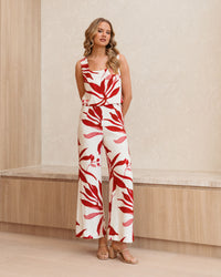 WHITE CLOSET / SCARLET BLOOM TOP / TFE12074