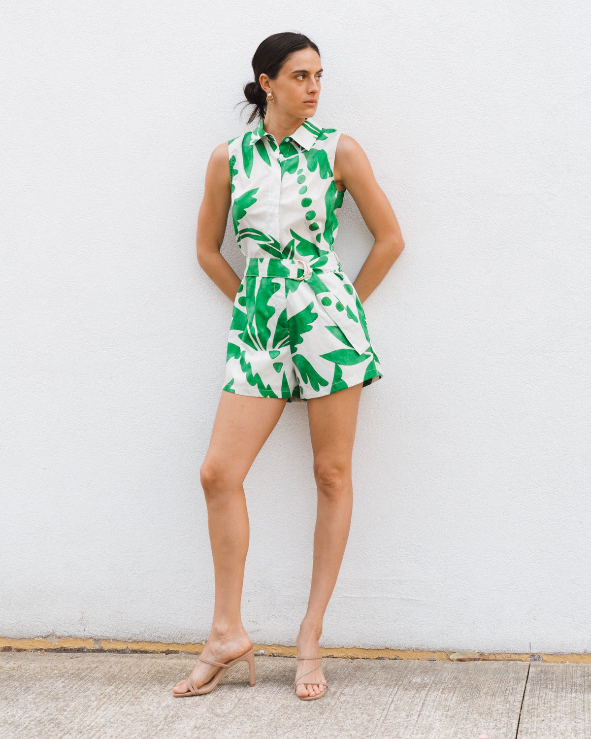 WHITE CLOSET / PALM RIO PLAYSUIT / TFE12152
