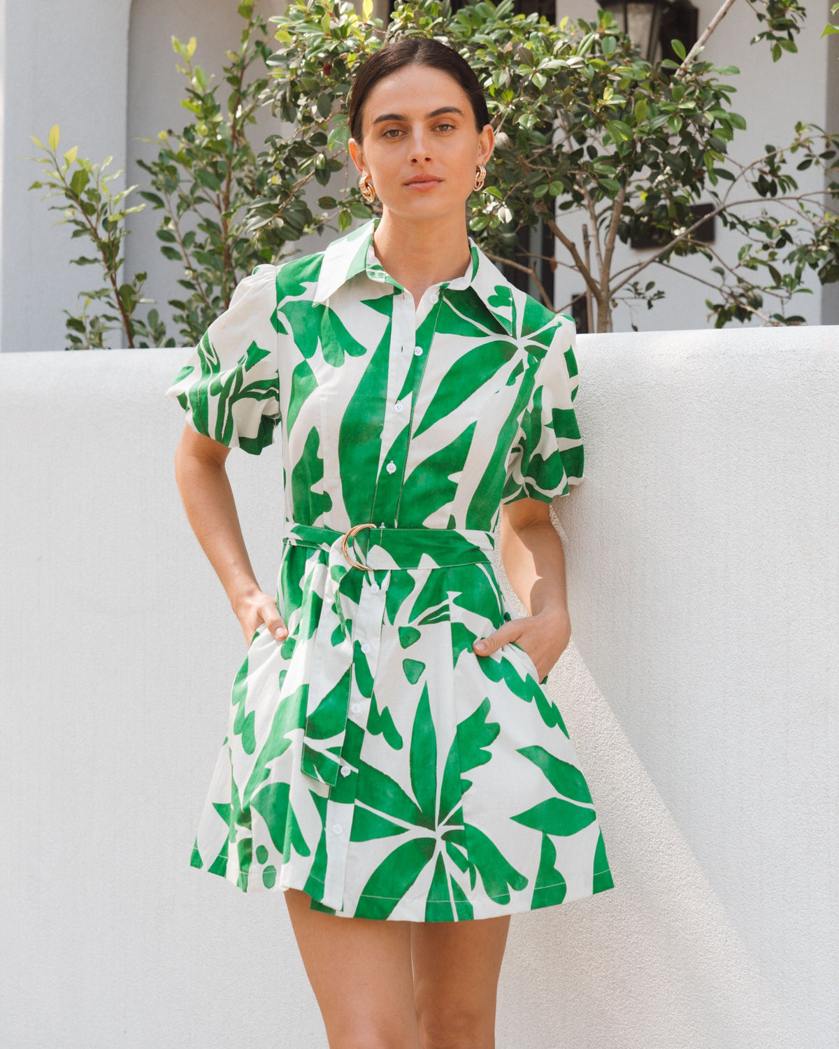 WHITE CLOSET / PALM RIO SHIRT DRESS / TFE12151