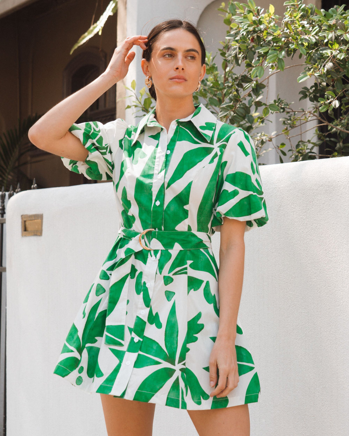 WHITE CLOSET / PALM RIO SHIRT DRESS / TFE12151
