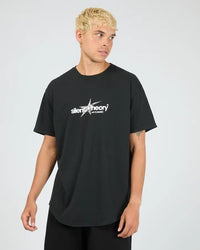 SILENT THEORY / CHAOS SCOOP TEE / WASHED BLACK / 4088112