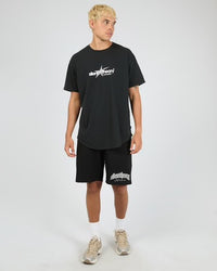 SILENT THEORY / CHAOS SCOOP TEE / WASHED BLACK / 4088112