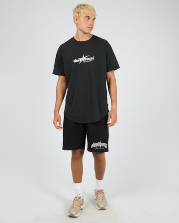 SILENT THEORY / CHAOS SCOOP TEE / WASHED BLACK / 4088112