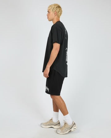 SILENT THEORY / CHAOS SCOOP TEE / WASHED BLACK / 4088112