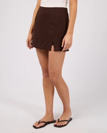 ALL ABOUT EVE / FERN LINEN SKORT / 6488050.BROWN