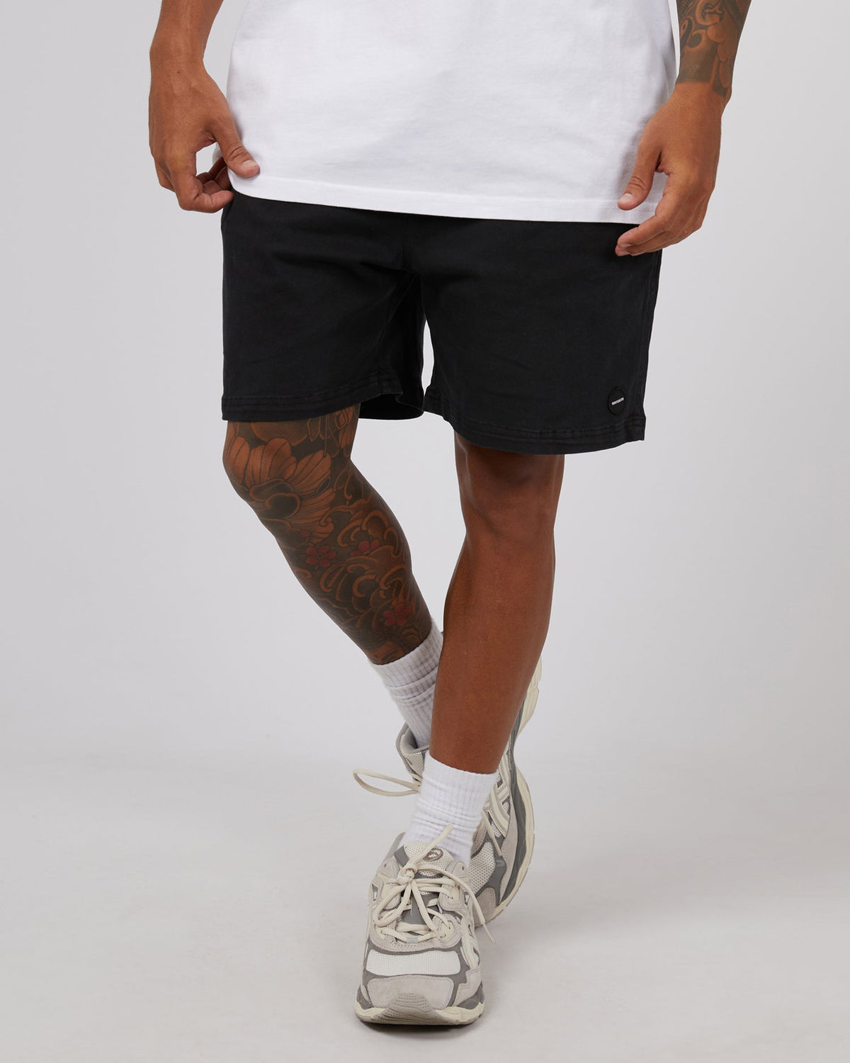 SAINT GOLIATH / 17 INCH TWILL JOGGER WASHED BLACH / 4346010