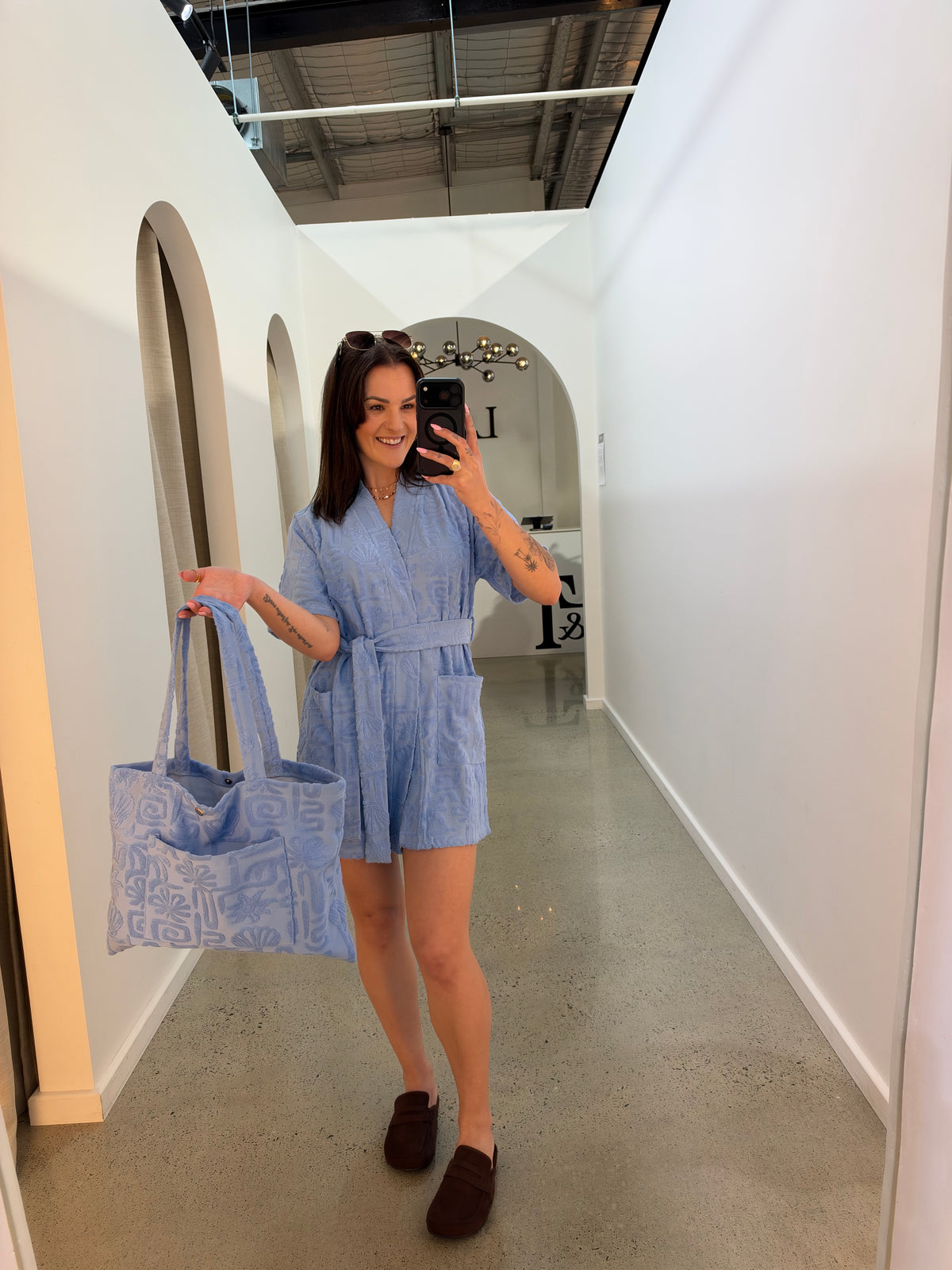 BY FRANKIE / BLUE TOWELLING ROBE / 799-1