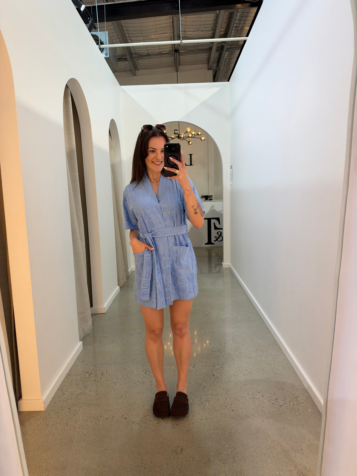 BY FRANKIE / BLUE TOWELLING ROBE / 799-1