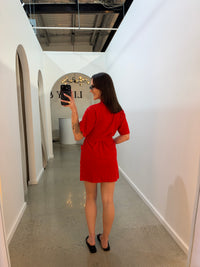 BY FRANKIE / RED TOWELLING ROBE / 799-4