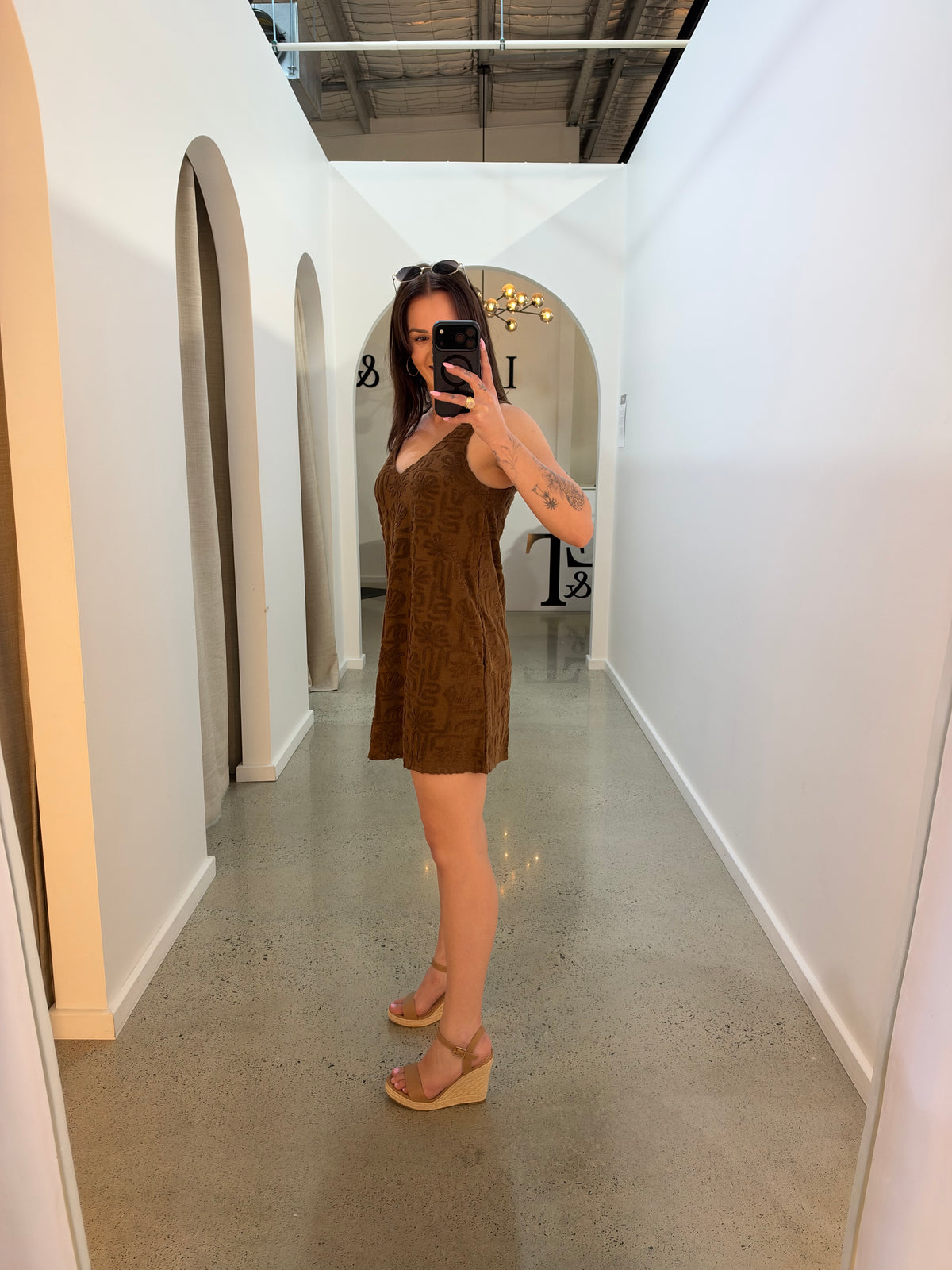 BY FRANKIE / CHOCOLATE TOWELING DRESS / 1212-3