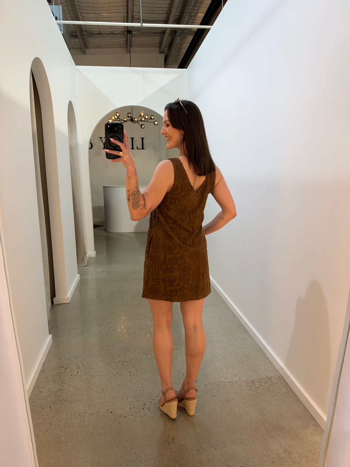BY FRANKIE / CHOCOLATE TOWELING DRESS / 1212-3