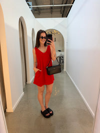 BY FRANKIE / RED TOWELING DRESS / 1212-4