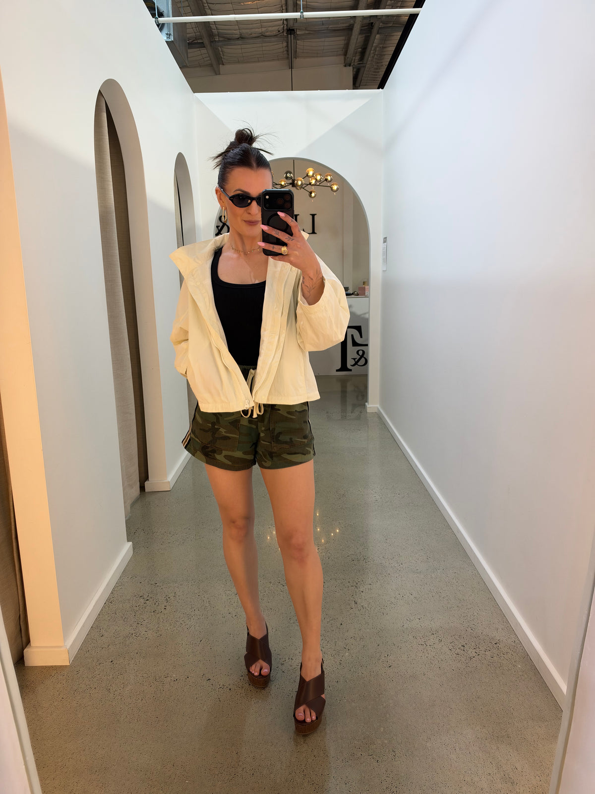 BY FRANKIE / CAMO RACER SHORTS / 1180-2