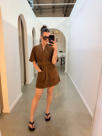 BY FRANKIE / CHOCOLATE TOWELLING ROBE / 799-3