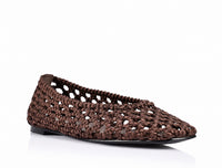 VERALI / EVAN WOVEN BALLET FLATS / CHOCOLATE BROWN