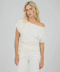 ALL ABOUT EVE / ORLA OFF SHOULDER TOP / VINTAGE WHITE / 6488099