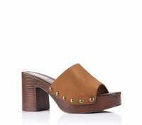 VERALI / FRANKIE CLOGS / CHESTNUT TAN MICRO