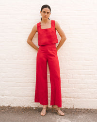 WHITE CLOSET / FLIP LINEN PANTS / RED / TFL581-58
