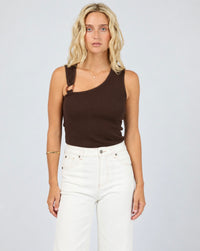 ALL ABOUT EVE / WILLOW RIB TANK / 6488047.BRWN