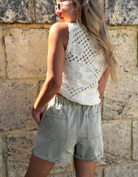 COUNTRY DENIM / COAST DRAWSTRING DENIM SHORTS / WGR / CGJ1856S