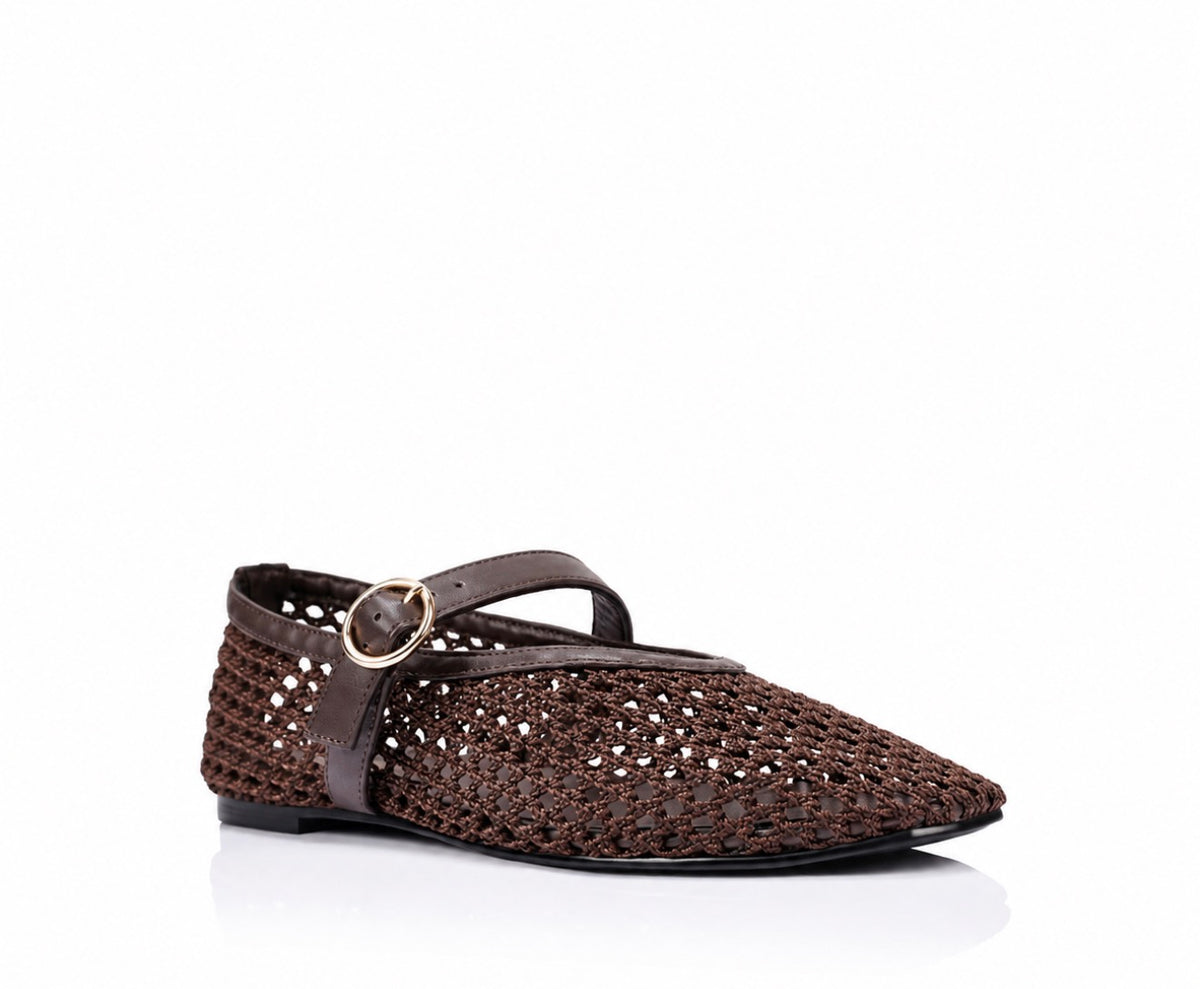 VERALI / EUNICE MARY-JANE BALLET FLAT / CHOCOLATE BROWN