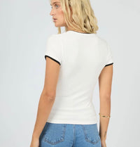 ALL ABOUT EVE / LAYERS TEE WHITE / 64X5255.VWHT