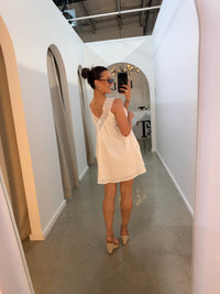 BY FRANKIE LACE TRIM DRESS / WHITE / 1236-2