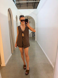 ZARI THE LABEL / CHOC DENIM TIE SKORT / Z109