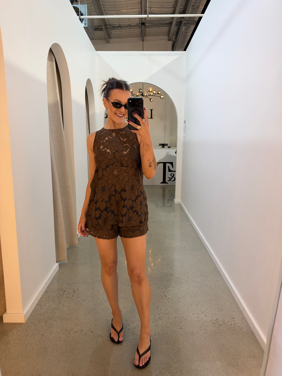 BY FRANKIE / CHOC LACE SHORTS / 1200-3