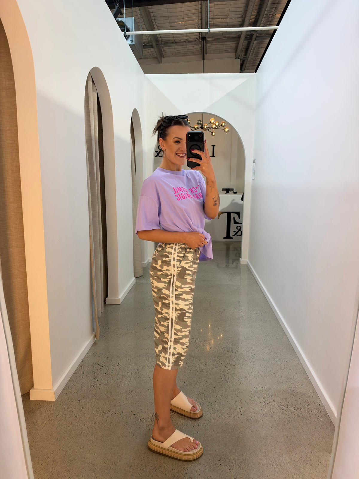 BY FRANKIE / LIGHT CAMO JORTS / 1195-1