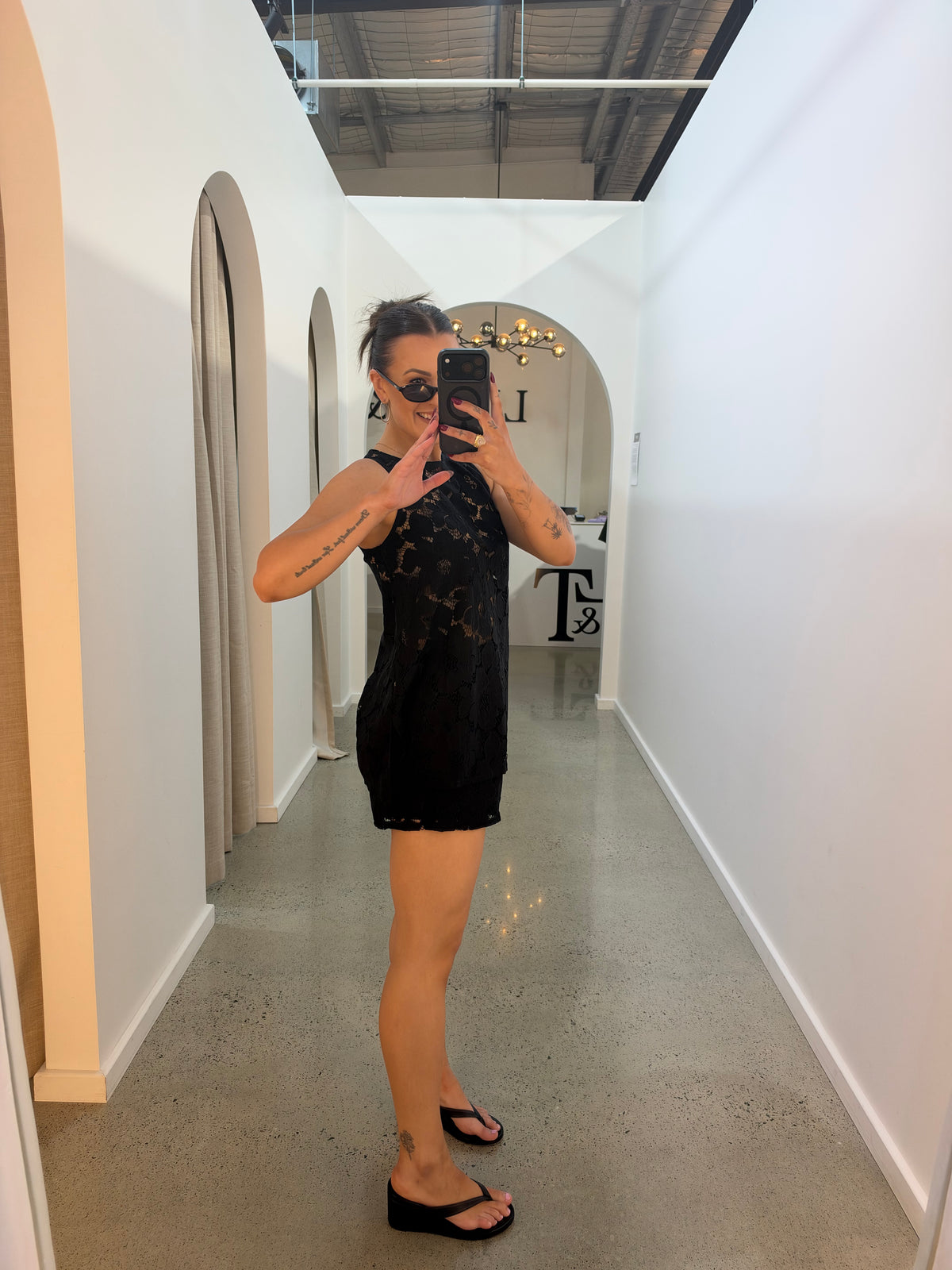 BY FRANKIE / BLACK LACE TOP / 1200-1